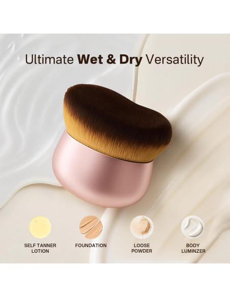 Brocha Kabuki Autobronceador OriginButy Rosa Cerdas Suaves