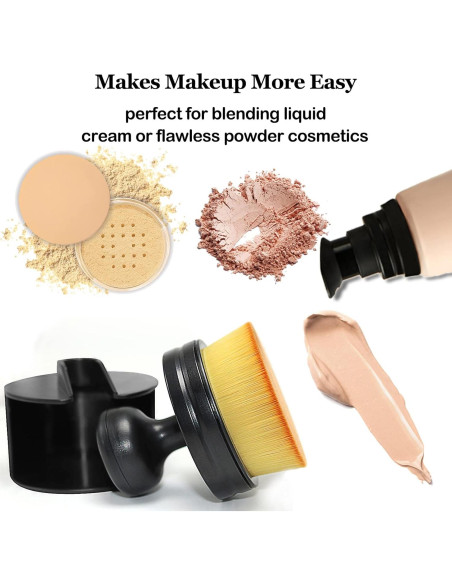 Brocha de Maquillaje Kabuki Falliny - Cobertura Completa Portátil