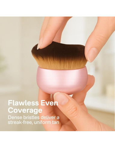 Brocha Kabuki Autobronceador OriginButy Rosa Cerdas Suaves