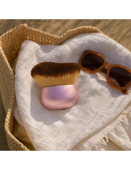 Brocha Kabuki Autobronceador OriginButy Rosa Cerdas Suaves