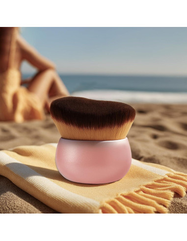 Brocha Kabuki Autobronceador OriginButy Rosa Cerdas Suaves