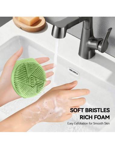 Juego de 2 Esponjas de Silicona HAYSNA Doble Cara Exfoliante