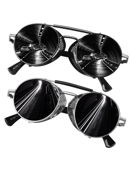 Gafas de sol retro polarizadas SUNIER S92 con escudos laterales