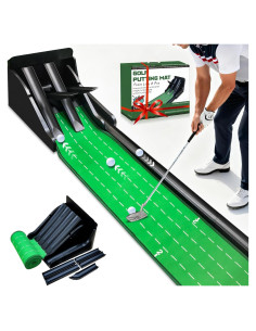 Alfombra de Putting de Golf Crestgolf 4 Pistas Antideslizante