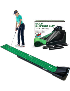 Alfombra de Putting de Golf Crestgolf 4 Pistas Antideslizante 2