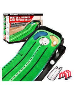 Alfombra de Putt de Golf CHAMPKEY con Espejo y Puertas - 3.09 kg