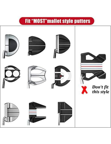 Cubierta de Putter Mallet Barudan Golf USA Magnética 11.94 cm