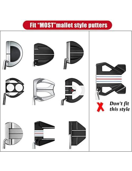 Cubierta de Putter Mallet Barudan Golf USA Magnética 11.94 cm