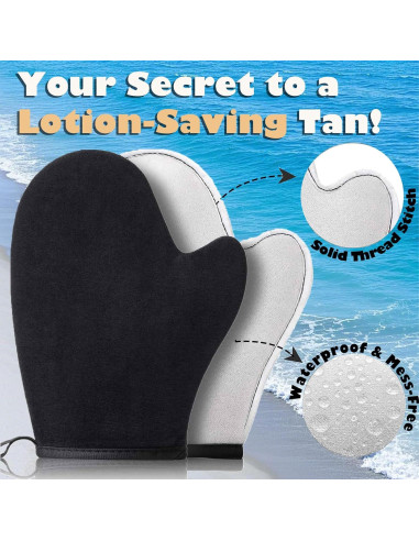 Kit de bronceado automático KELILO - Mitón y cepillo kabuki