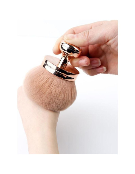 Brocha de Maquillaje Corporal Stlalsa, Cabeza Ancha 66mm, Oro Rosa