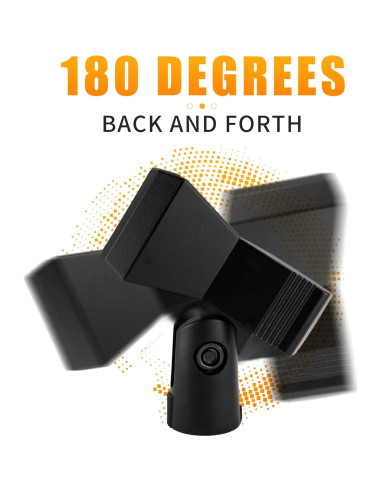 Soporte de Clip de Micrófono Universal Coufce Ajustable Negro