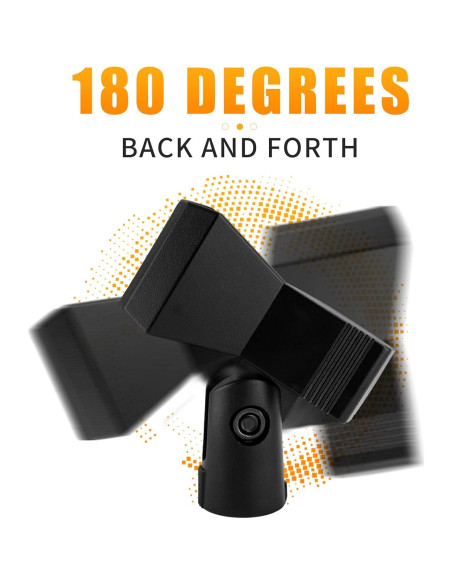 Soporte de Clip de Micrófono Universal Coufce Ajustable Negro