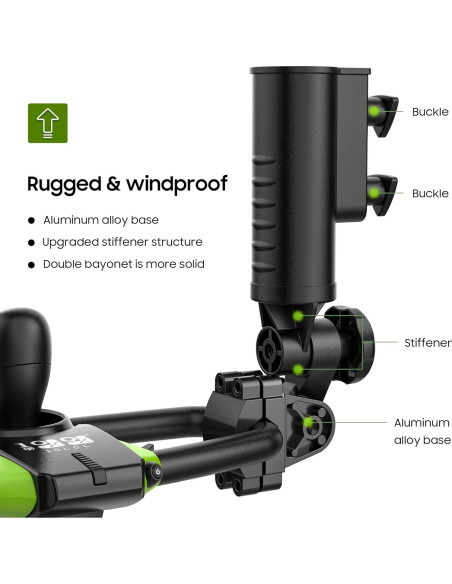 Soporte para Paraguas Universal 10L0L - Aluminio Negro 180