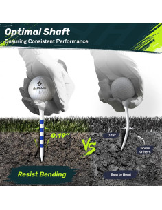 Tees de Golf SAPLIZE 120 Piezas 38mm y 83mm Plástico 2