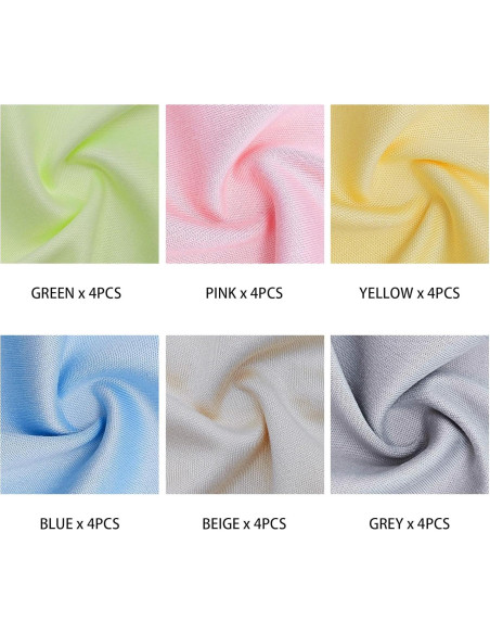 Paños de Microfibra AIMI - 24 Colores 15x18 cm para Limpiar