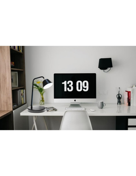 Base de Lámpara de Escritorio BreSii Redonda 19.05 cm Negra