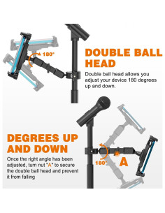 Soporte de Micrófono para iPad Jubor JBST066 15 cm Ajustable 2