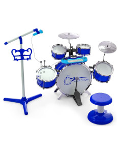 Juego de Teclado y Batería para Niños Costzon Azul