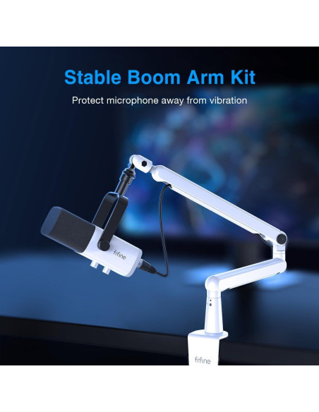 Micrófono Gaming FIFINE XLR/USB con Soporte y RGB