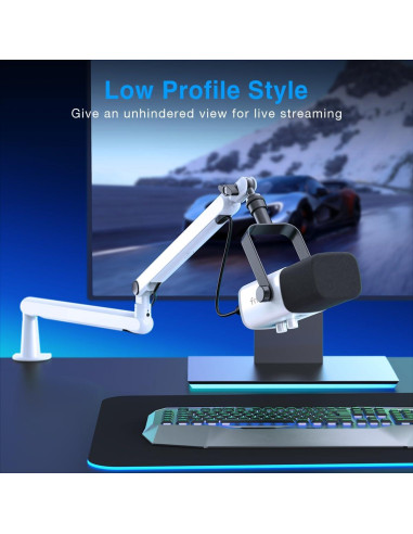 Micrófono Gaming FIFINE XLR/USB con Soporte y RGB