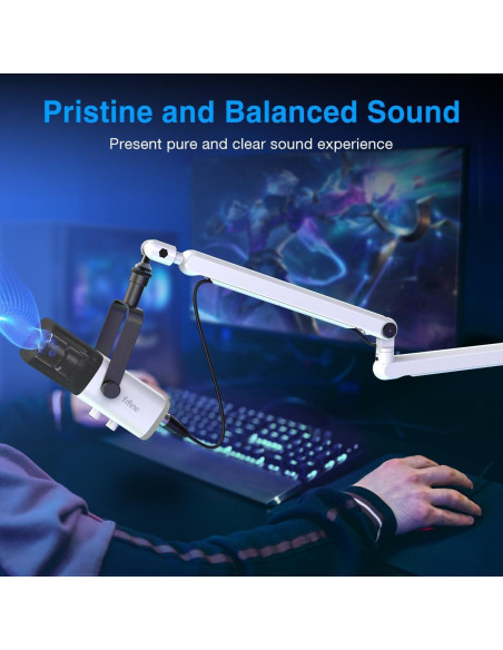 Micrófono Gaming FIFINE XLR/USB con Soporte y RGB
