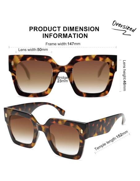 Gafas de sol cuadradas SOJOS SJ2194 UV400 para mujeres