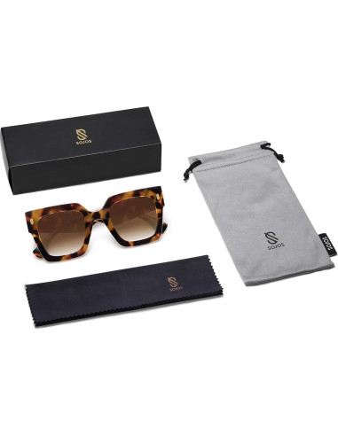 Gafas de sol cuadradas SOJOS SJ2194 UV400 para mujeres