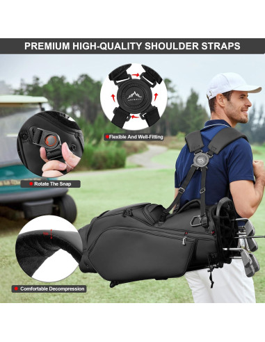 Bolsa de Golf de Pie UNIHIMAL Glint002 14 Vías Cuero Sintético