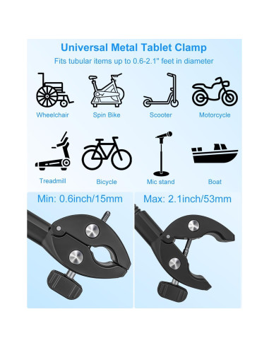 Soporte para Tableta de Bicicleta Estática Kolasels GN360, Ajustable