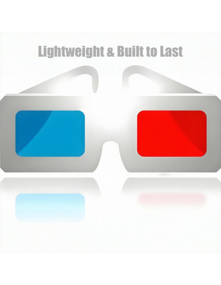 Gafas 3D TARANDUS Anaglifo Rojo/Cian 10 Paquetes