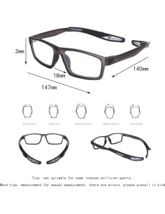 Gafas de Deporte SooGree Ajustables para Miopía Gris 2