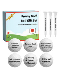 Pelotas de Golf Divertidas HahaHome - Set de 6 Unidades