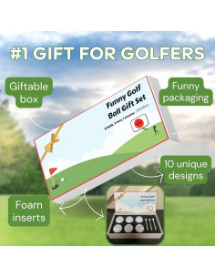 Pelotas de Golf Divertidas HahaHome - Set de 6 Unidades 2