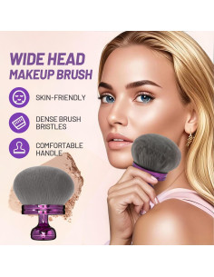 Brocha Kabuki Vegana Sam Sugar 7.62 cm para Autobronceador 2