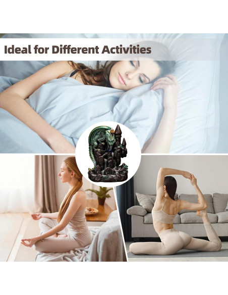 Quemador de Incienso Varku Dragón Retroceso con 60 Conos