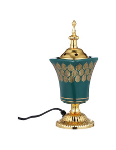 Quemador de Incienso Eléctrico Cabilock Verde para Yoga y Spa