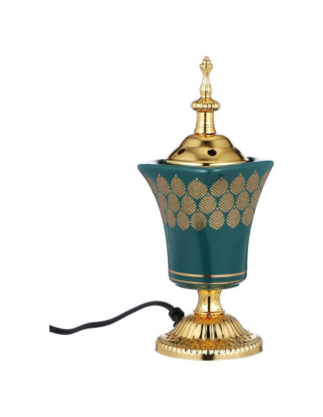 Quemador de Incienso Eléctrico Cabilock Verde para Yoga y Spa