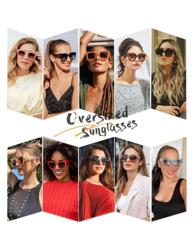 Gafas de sol grandes SOJOS SJ2194 UV400 para mujeres
