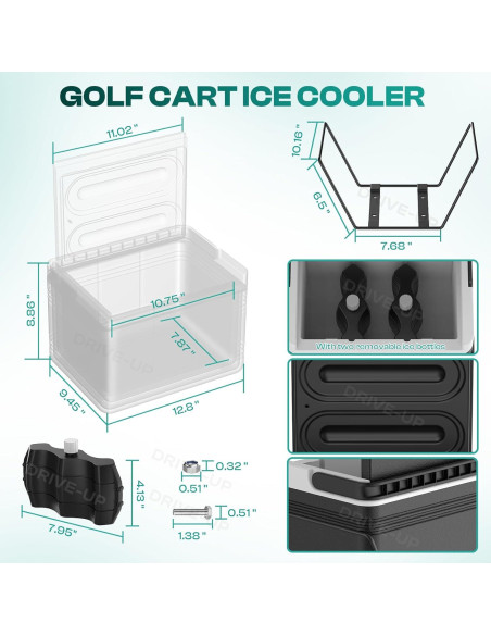 Enfriador de Carro de Golf Drive-up con Soporte de Montaje