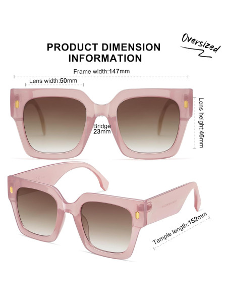 Gafas de sol grandes SOJOS SJ2194 UV400 para mujeres