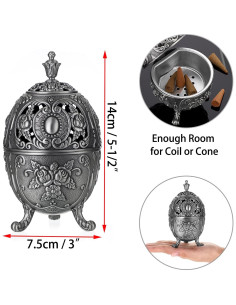 Soporte de Incienso Vintage JUXYES con Recipientes Removibles 2