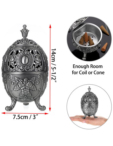 Soporte de Incienso Vintage JUXYES con Recipientes Removibles