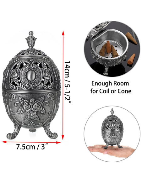 Soporte de Incienso Vintage JUXYES con Recipientes Removibles