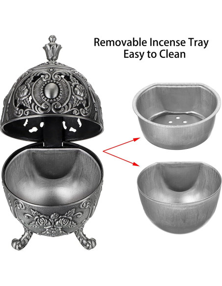 Soporte de Incienso Vintage JUXYES con Recipientes Removibles