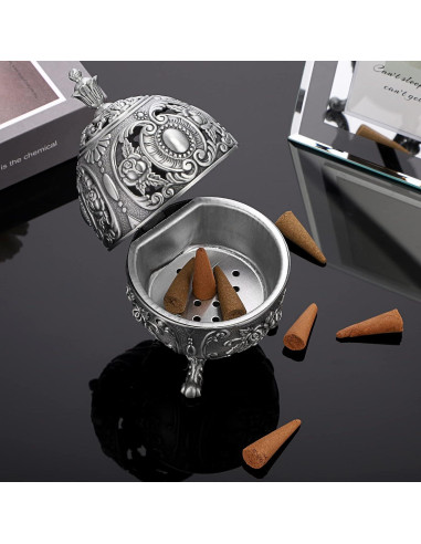 Soporte de Incienso Vintage JUXYES con Recipientes Removibles