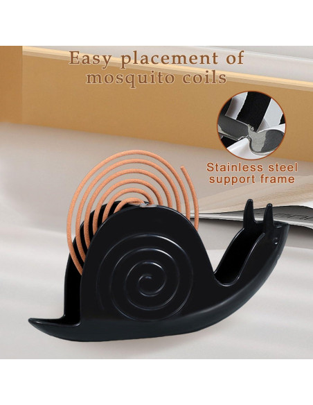 Soporte para espirales de mosquito TONGZHIY Negro 11.4cm