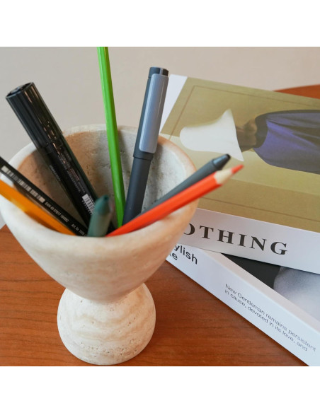 Quemador de Incienso y Jarrón de Travertina Natural Wild Works