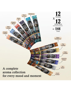 Varitas de Incienso Tulasi Blunt Action - 144 Piezas, Aromaterapia 2