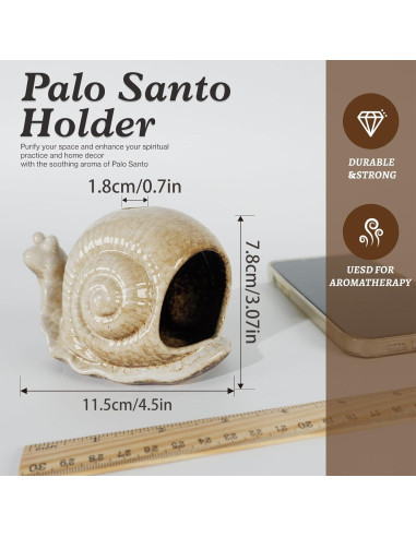 Quemador de Incienso de Cerámica MOUGIGI Caracol Marrón