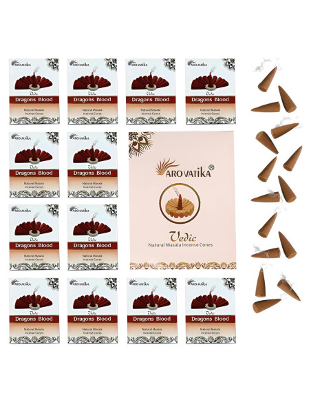 Conos de Incienso ARO VATIKA Sangre de Dragón 120 Unidades